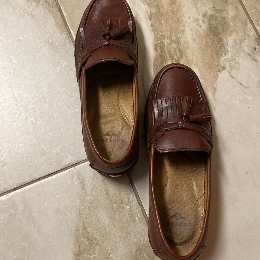Men’s size 10 brown docker slip on loafers